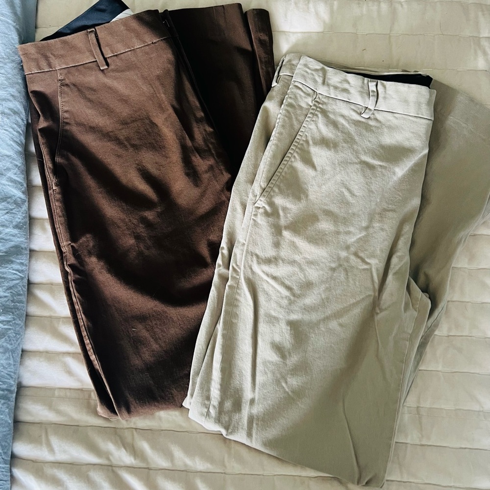 Banana Republic Bundle Men's Brown and Light Beige Chino Pants